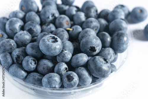 Fresh blueberries fruits on white background