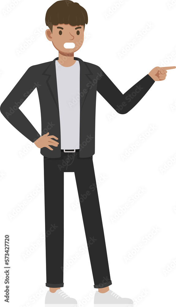 Office man wear black suit character design. Presentation in various action with emotions, running, standing and walking. Office man wear black suit character design. Presentation in various action with emotions, running, standing and walking.