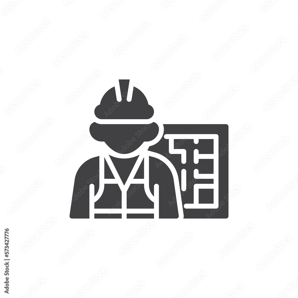Architect avatar vector icon Architect avatar vector icon