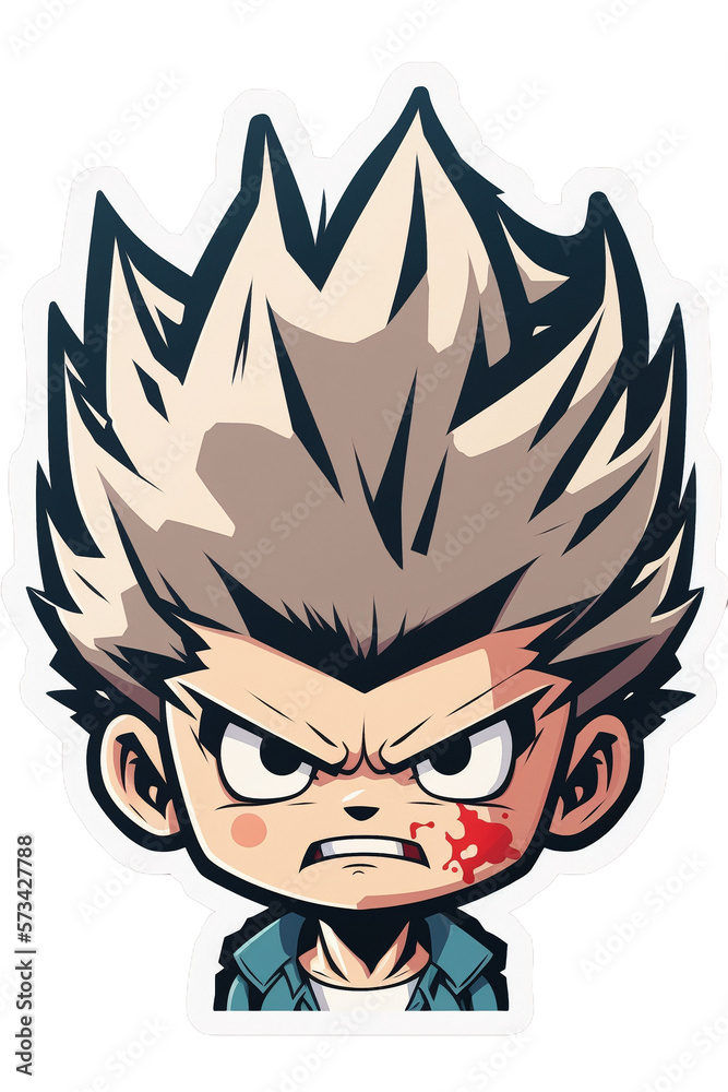 Angry boy anime created with Generative AI Tools Angry boy anime created with Generative AI Tools