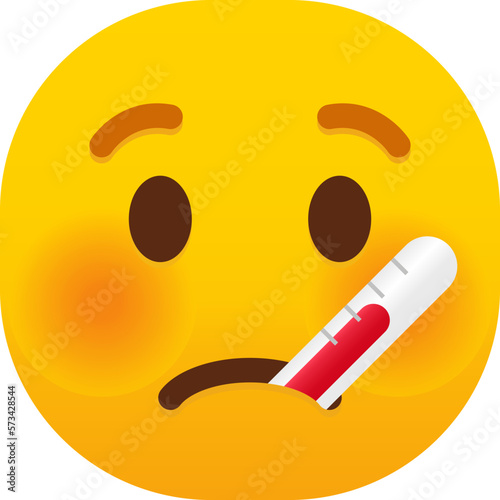 Face with Thermometer emoji