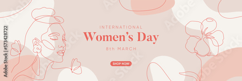 Papier peint International Women's Day banner design