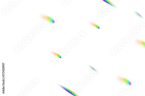 Abstract of blurred rainbow prism light overlay background for mockup and decorative