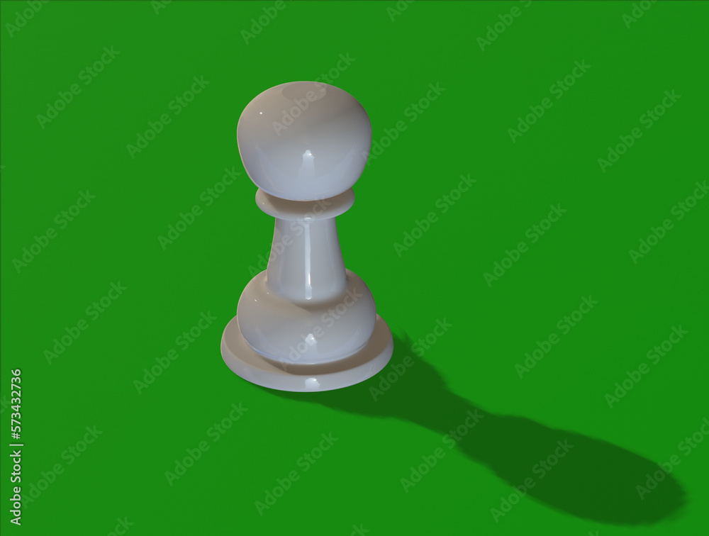 3d rendering. Reslistic white pawn. Illustration of chess piece 3d rendering. Reslistic white pawn. Illustration of chess piece