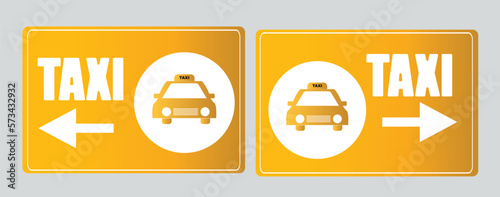 Taxi Icon, Taxi service, Taxi signboard vector