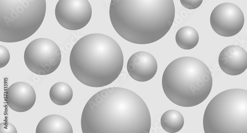 Abstract gray background with volumetric balloons. Backdrop for postcards and banners, for business and posters, websites and covers, vector illustration for graphic design