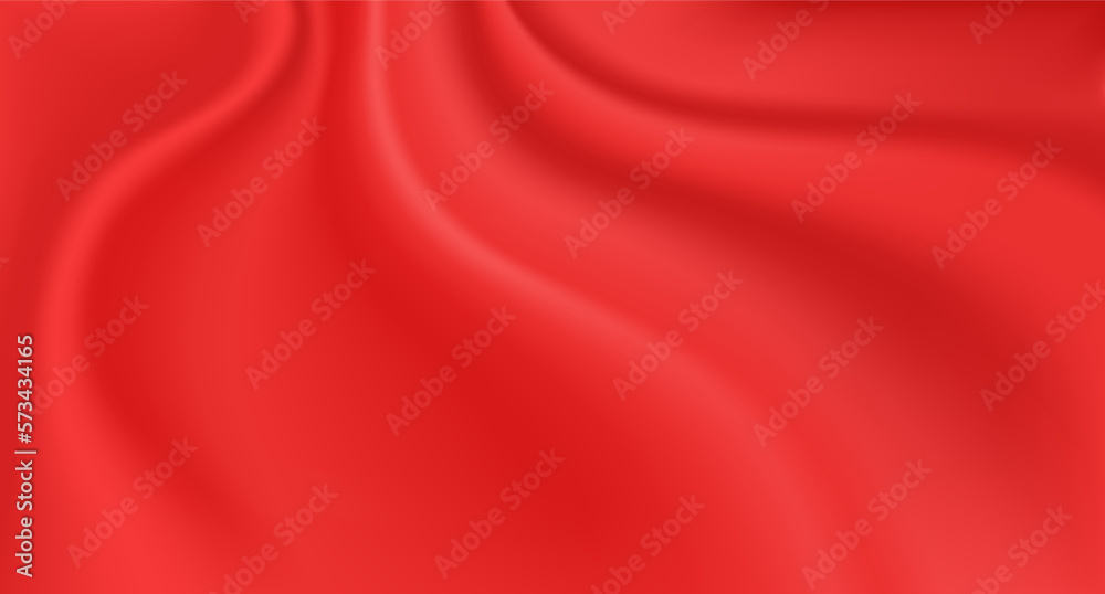 Abstract Red wavy background, scarlet color. Backdrop for banners, posters or flyers, signs and businesses, advertising and websites, social media covers, designs and cards