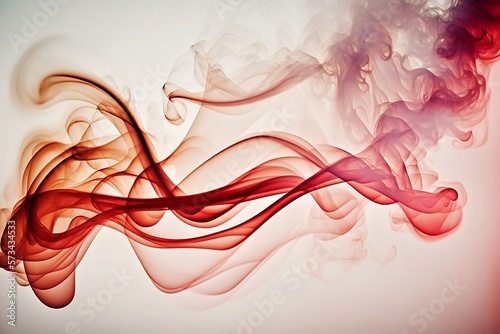 An Abstract Flowing Pattern of Red Smoke, Background Gradient, Created by Generative AI Technology