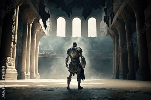 The Strength of the Gladiator A Journey Through the Coliseum and the Ancient Power of Rome Generative AI