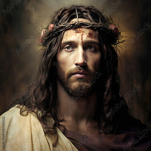 Obraz na plátne easter, crucifixion of jesus christ. AI generativ.