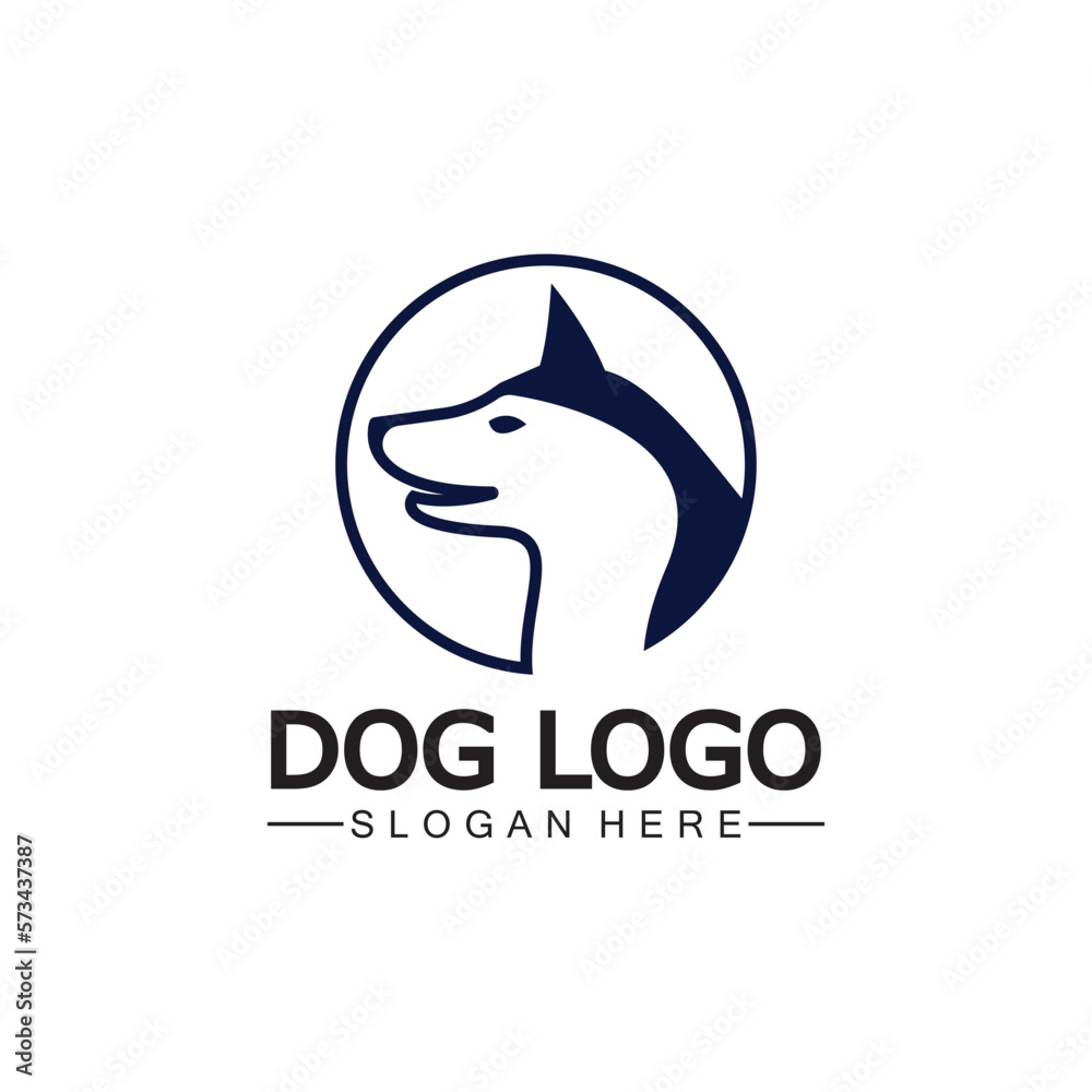 Dog logo and icon design vector illustration Dog logo and icon design vector illustration