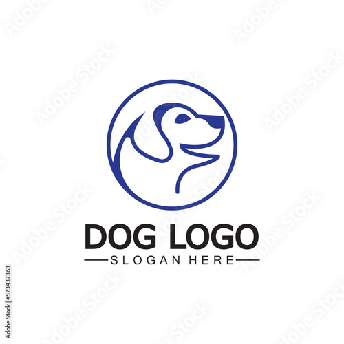 Dog logo and icon design vector illustration