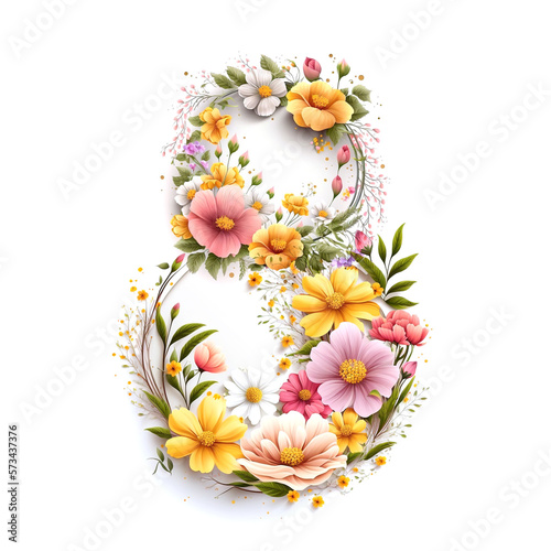 Floral wreath in the shape ...