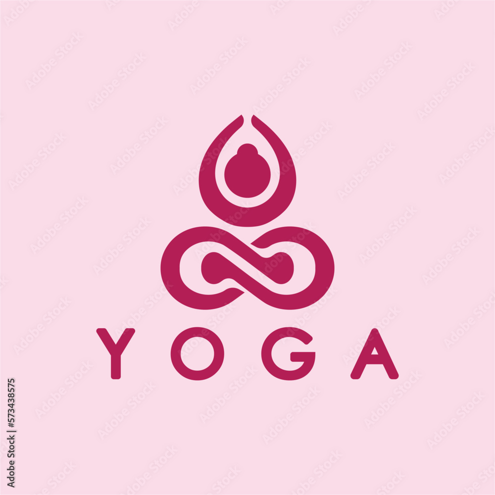 simple yoga logo icon vector design template simple yoga logo icon vector design template
