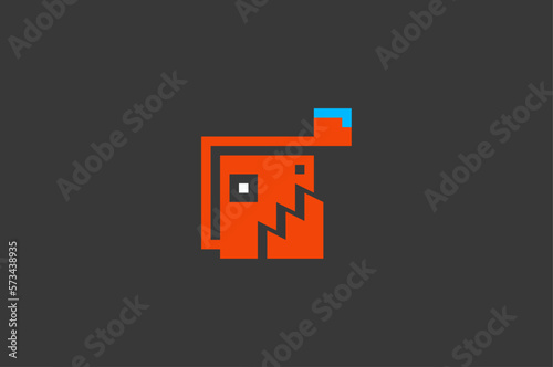 Illustration vector graphic of square angler fish