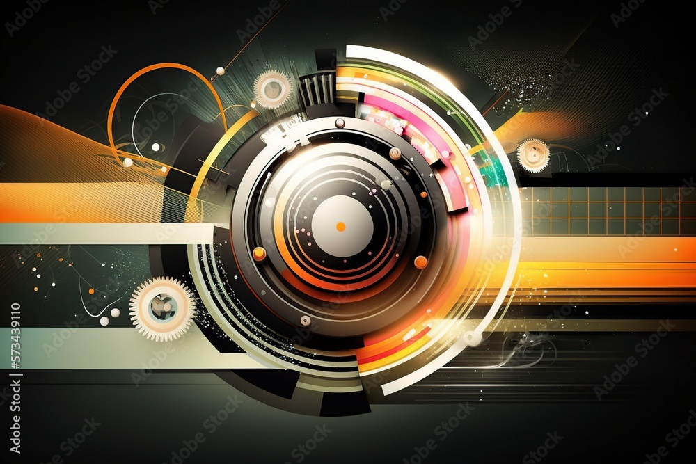 Obraz premium illustration, abstract technology background,generative ai