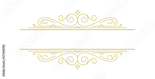 Vintage ornament swirl text divider filigree calligraphic vector illustration. Classical flourishes separator for text decoration.