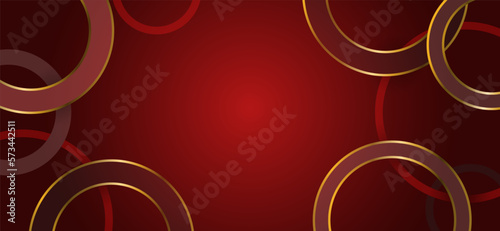 Red abstract background with round shapes. Backgrounds for postcards and banners, for advertising and business, posters, websites and covers, vector illustration for graphic design