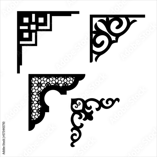 Laser cutting design for the temple, Mandir Jali, Partition arch for temple decoration vector