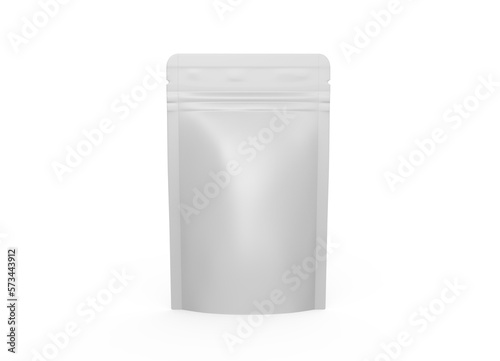 Small Zipper Pouch Packaging Design Blank Package Isolated On White