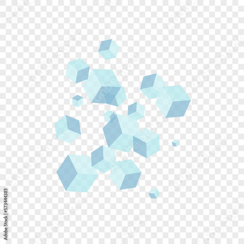 Gray Polygon Background Transparent Vector. Geometric Connection Card. Grey Cube Flying Template. Light Illustration. Monochrome Empty Block.