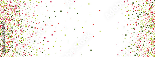 Colorful Geometric Background White Vector. Confetti Festival Frame. Multicolored Happy. Bright Dot Anniversary. Round Summer Design.