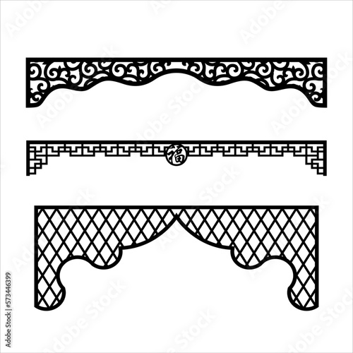 Laser cutting design for the temple, Mandir Jali, Partition arch for temple decoration vector