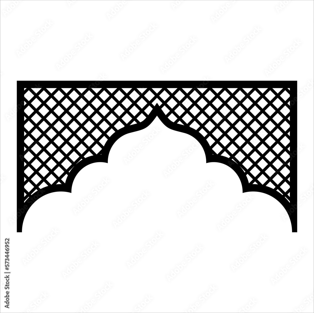 Laser cutting design for the temple, Mandir Jali, Partition arch for