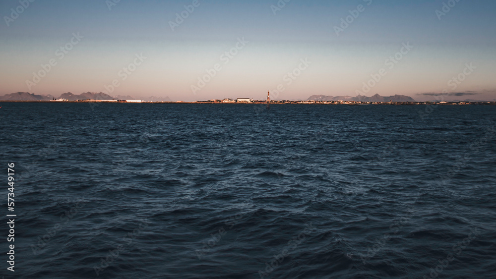 Naklejka premium Coastal landscape in Northern Norway