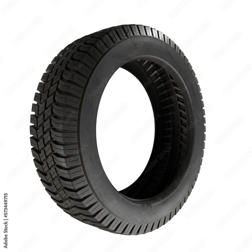 Car tireisolated on white background Car tireisolated on white background