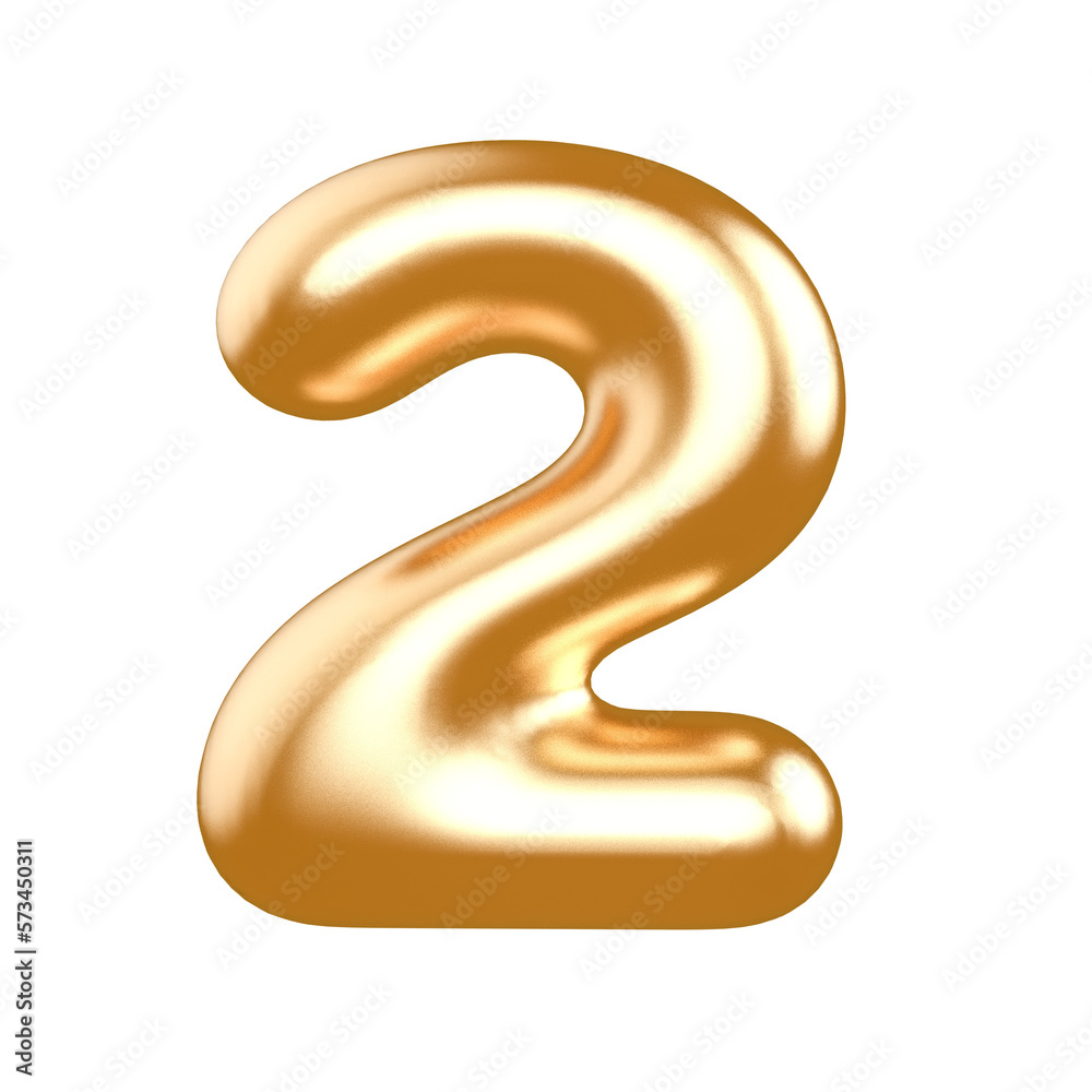 number 2 gold balloon with Generative AI number 2 gold balloon with Generative AI