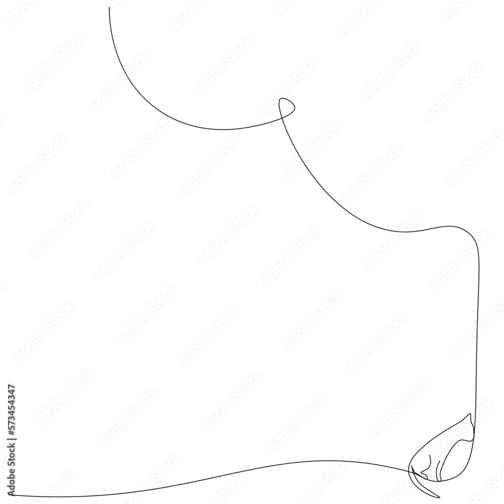 Cute cat near tree on white background line drawing Cute cat near tree on white background line drawing