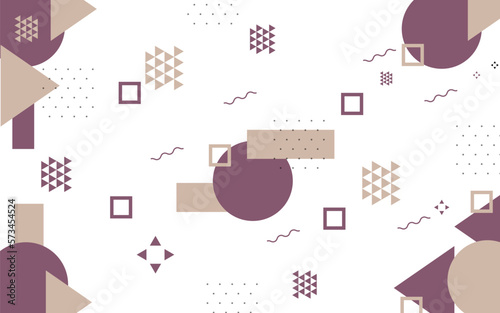Memphis pattern. Geometric elements. Vector Illustration.