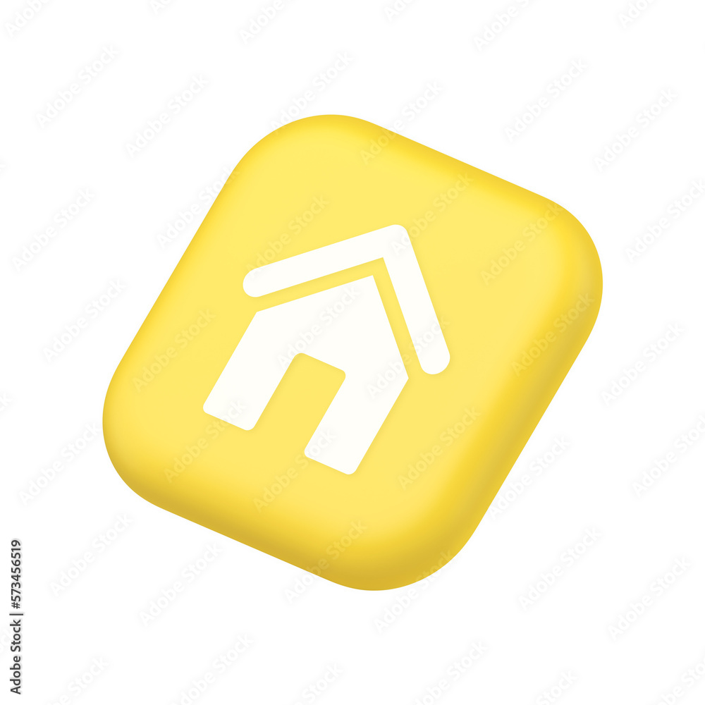 Main internet page button homepage house with roof navigation cyberspace interface 3d isometric icon Main internet page button homepage house with roof navigation cyberspace interface 3d isometric icon