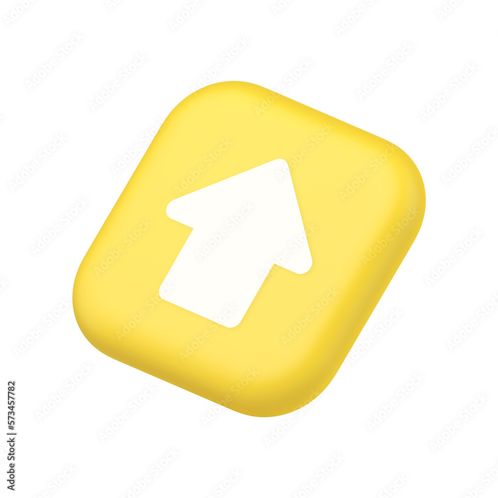 Arrow up button directional pointer cyberspace cursor symbol website icon 3d rendering Arrow up button directional pointer cyberspace cursor symbol website icon 3d rendering