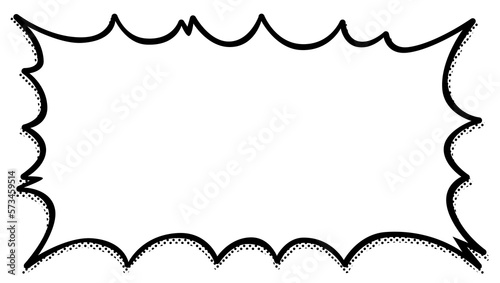 シンプルな吹き出し　衝撃　イラスト素材