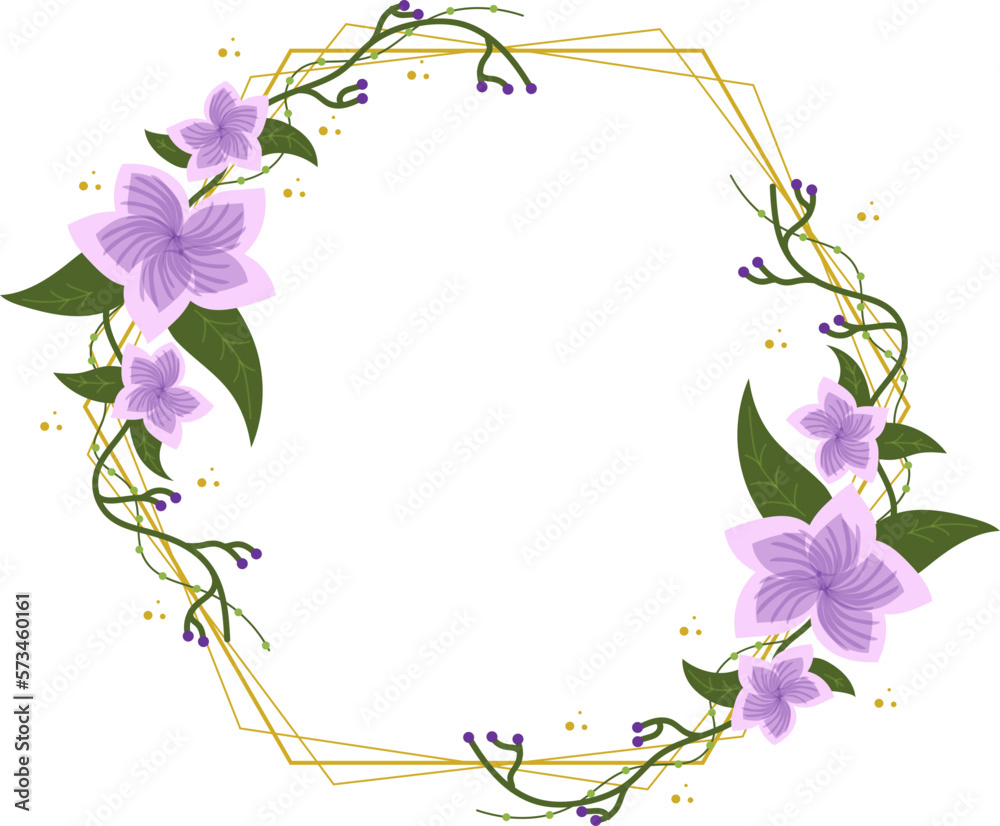 Fototapeta premium Wedding Floral Frame