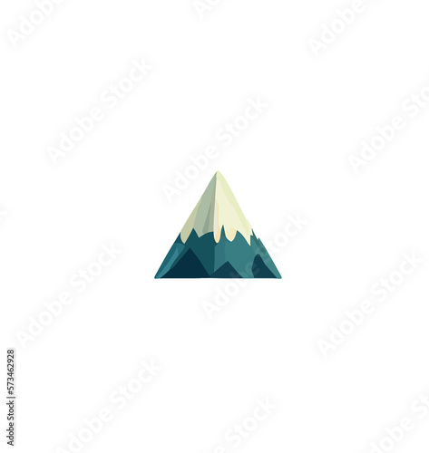 Canvas Print mountains isolated cartoon illustrations elements