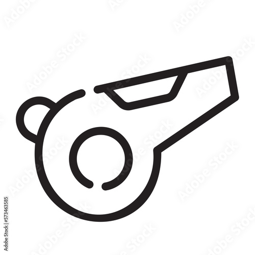 whistle line icon