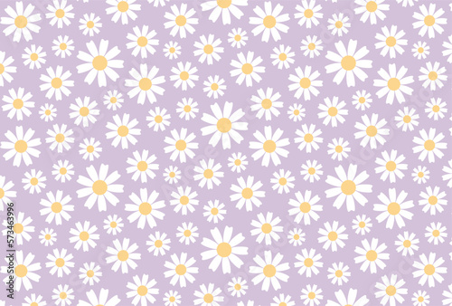 seamless pattern with daisy flowers for banners, cards, flyers, social media wallpapers, etc.