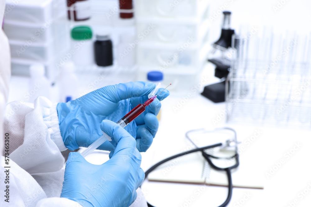 medicine for health on hand and clinic background