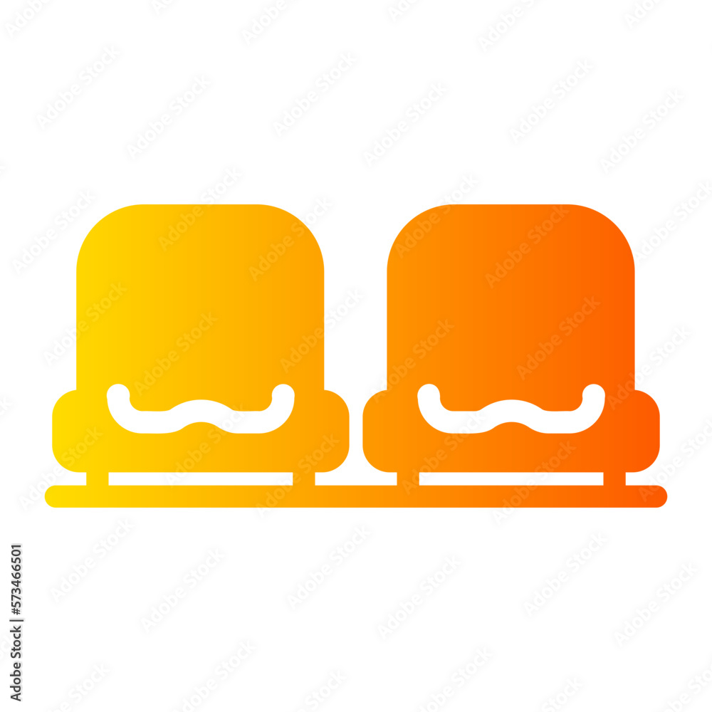 seat gradient icon seat gradient icon