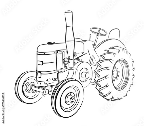 The Symbol of a old tractor.
