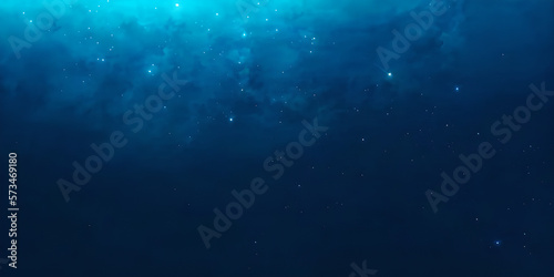 abstract dark blue background, underwater concept, copy space for text, illustration, Generative, AI © pattozher