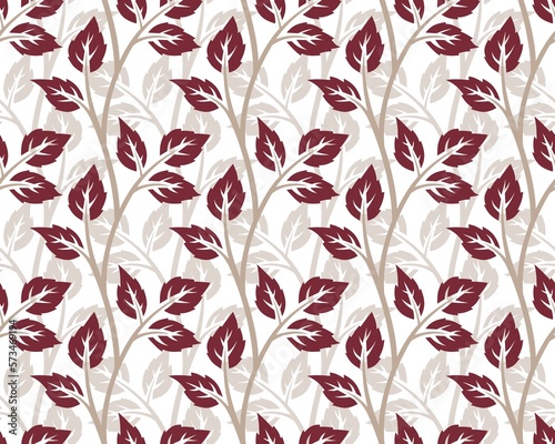 The seamless green background with rose leaves.