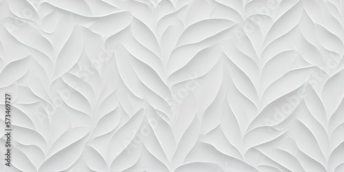 abstract white leaves background, copy space for text, illustration, Generative, AI photo