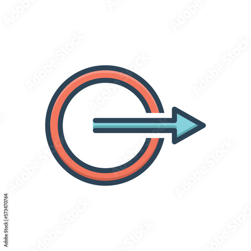 Color illustration icon for outer