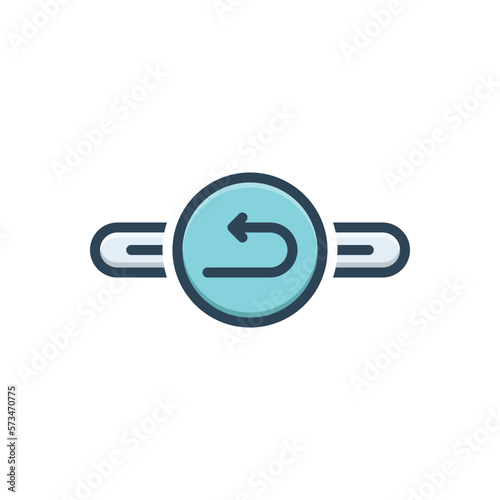 Color illustration icon for previously
