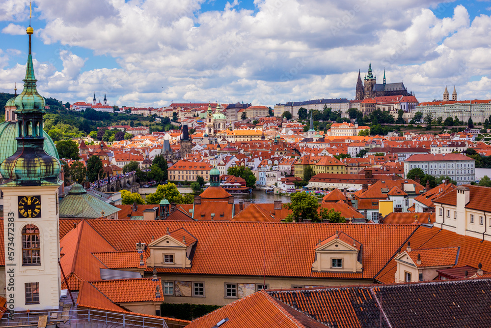 Obraz premium Cityscape, panorama Prague old town Czech Republic
