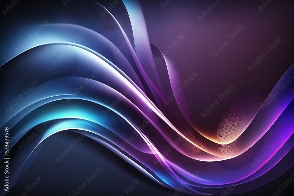 Naklejka premium wavy shapes wallpaper, background, blue, purple, windows, technology 